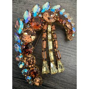 Vintage Austrian Crystal Rhinestone Brooch